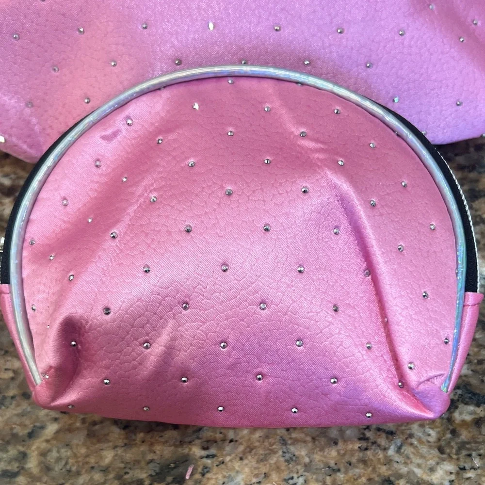 Stylish Pink 3 makeup bag Accessory Bag Set - Picture 2 of 5